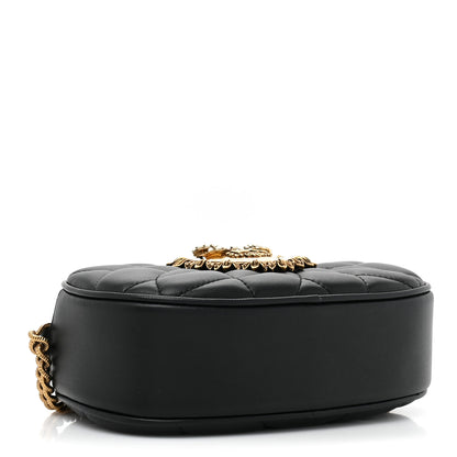 Dolce & Gabbana Smooth Calfskin Mini Devotion Camera Bag Black 4 of 9