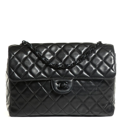 Chanel Lambskin Quilted Jumbo Single Flap So Black 1 of 11