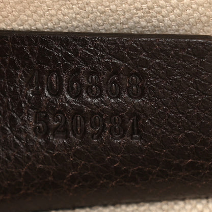 Gucci Monogram Vintage Web Medium Webby Bee Boston Dark Brown 7 of 14