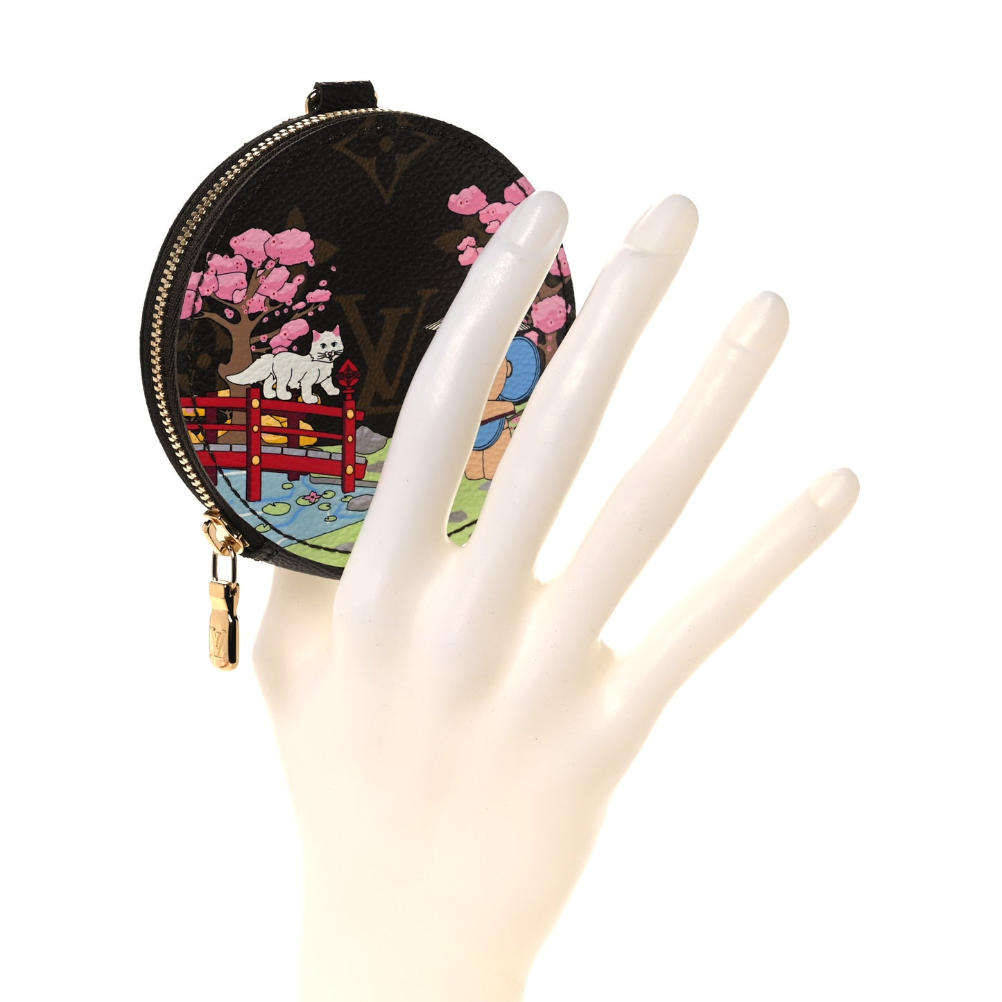 Monogram 2021 Christmas Animation Japanese Garden Round Coin Purse Wisteria Pink