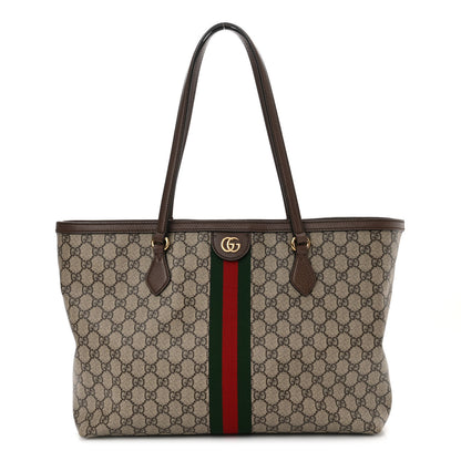 Gucci GG Supreme Monogram Medium Ophidia Shopping Tote Brown 1 of 16