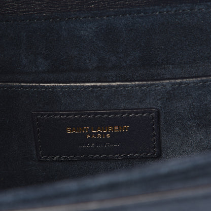 Saint Laurent Smooth Calfskin Suede Medium Bellechasse Navy 6 of 14