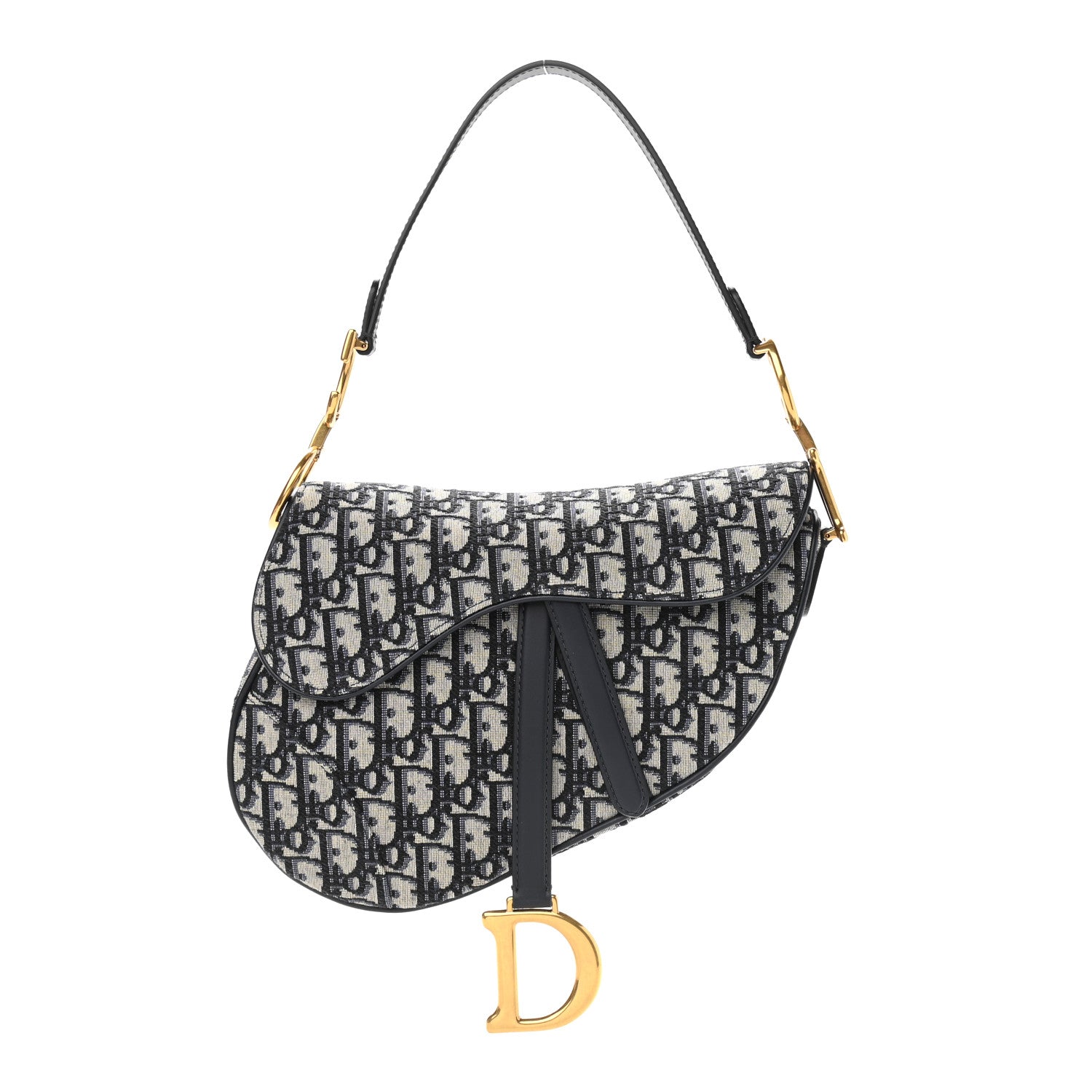 Christian Dior Oblique Saddle Bag Blue 1 of 9