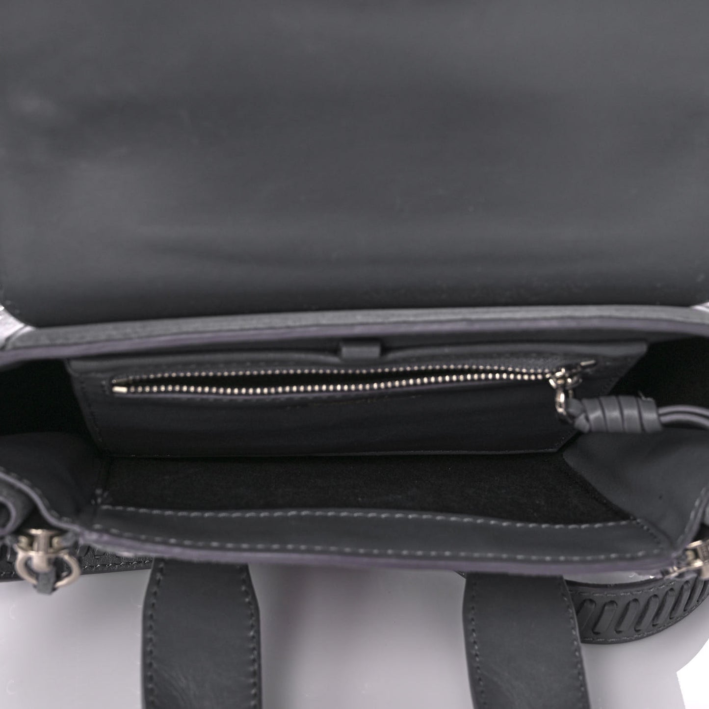 Suede Eyelet Mini Pashli Satchel Grey
