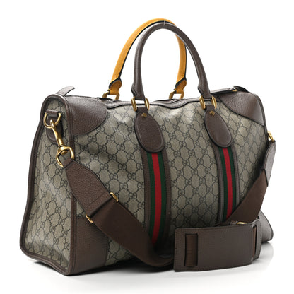Gucci Soft GG Supreme Monogram Web Neo Vintage Duffle Bag Beige New Acero Crop 2 of 11
