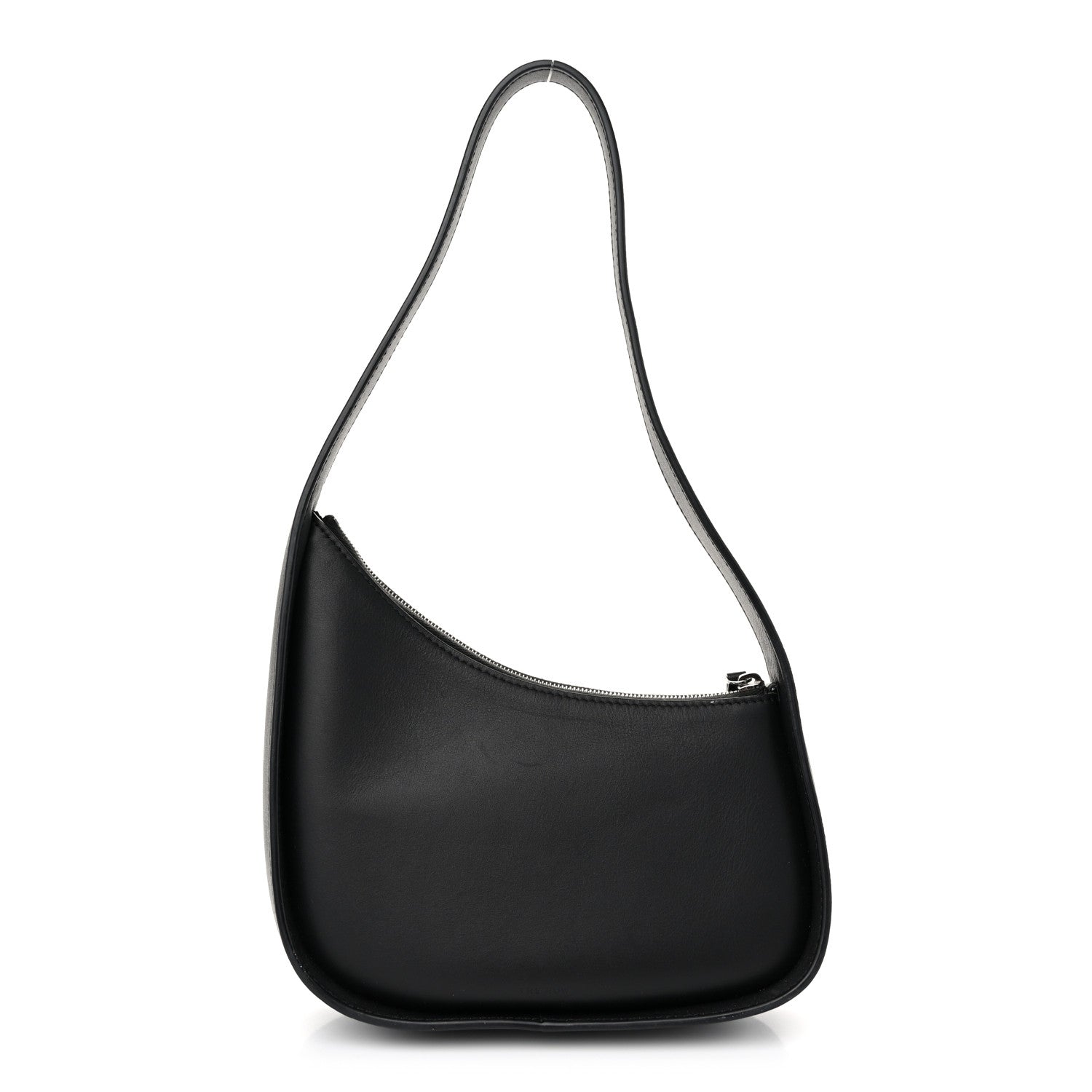 The Row Smooth Calfskin Half Moon Shoulder Bag Black 1 of 9