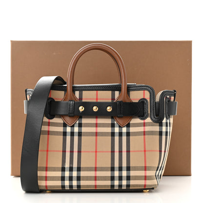 Burberry Calfskin Vintage Check Triple Stud Mini Belt Bag Archive Beige 15 of 15