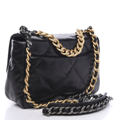 Chanel Goatskin Quilted Medium 19 Flap Black 2 of 11
