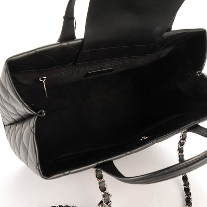 Chanel Calfskin Quilted Small Easy Shopping Tote Black 5 of 7