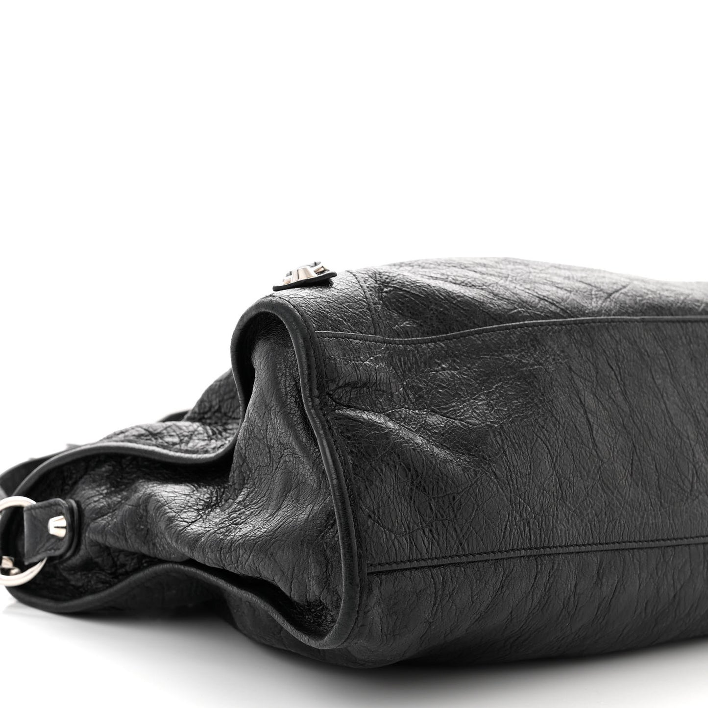 Agneau Classic Silver Hardware City Black