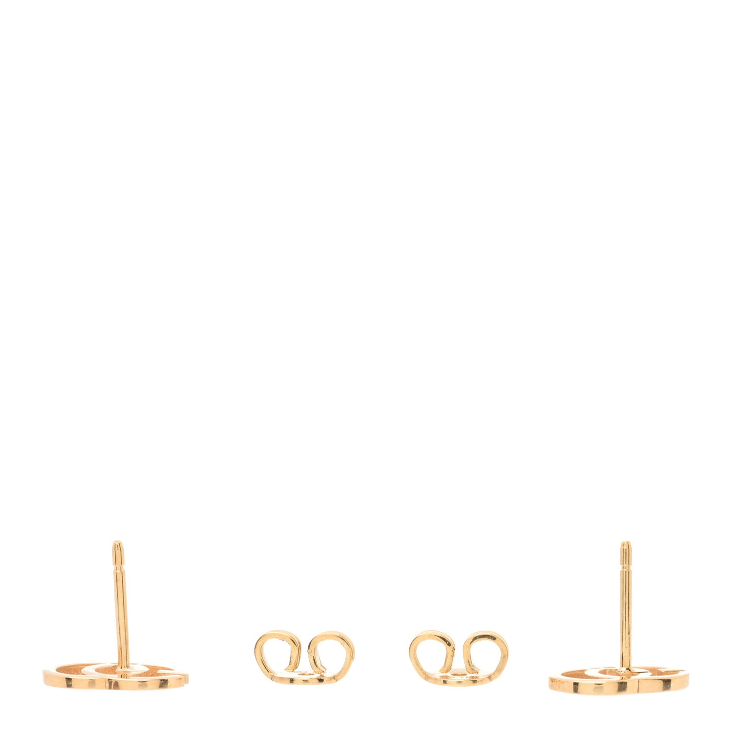 18K Yellow Gold GG Tissue Stud Earrings