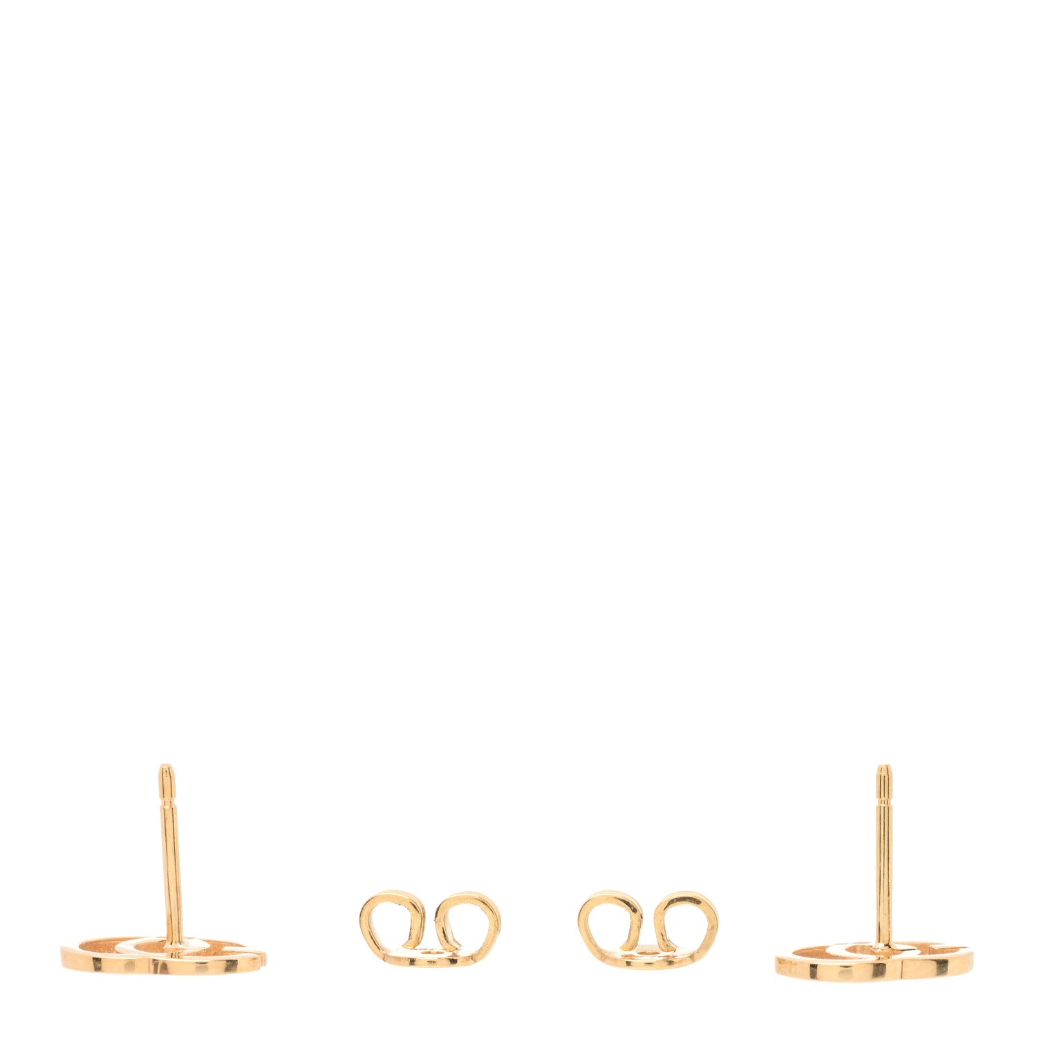 Gucci 18K Yellow Gold GG Tissue Stud Earrings 3 of 5