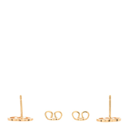 Gucci 18K Yellow Gold GG Tissue Stud Earrings 3 of 5