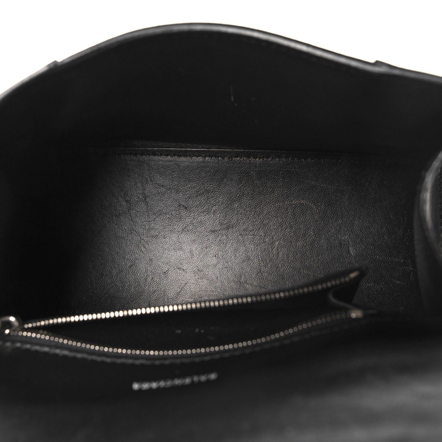 Box Calfskin Graffiti Logo Hourglass Top Handle Bag XS Black Silver