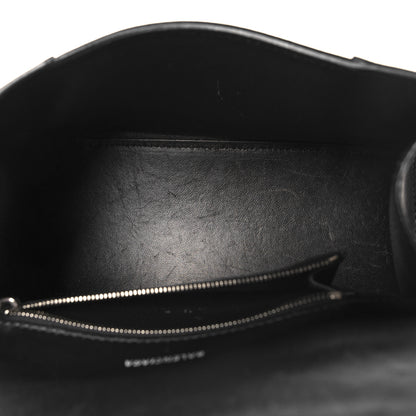 Balenciaga Box Calfskin Graffiti Logo Hourglass Top Handle Bag XS Black Silver 5 of 13