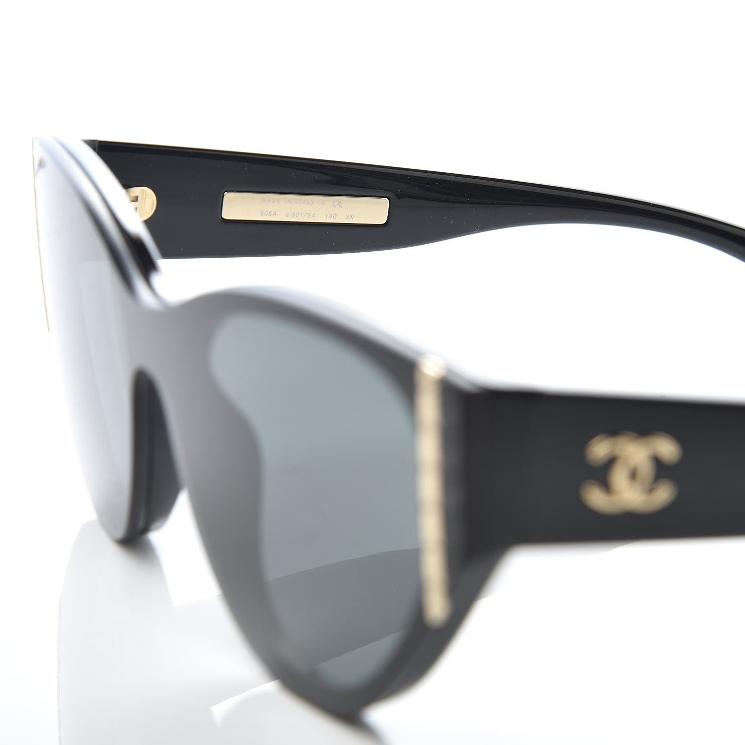 Chanel Acetate Cat Eye Sunglasses 6054 Black 6 of 8