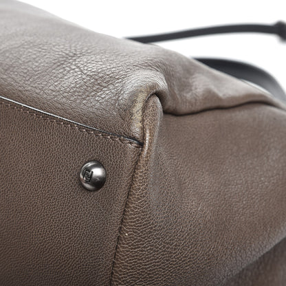 Fendi Goatskin Zucca Large Peekaboo Iconic Satchel Taupe Tobacco Moro 11 of 13