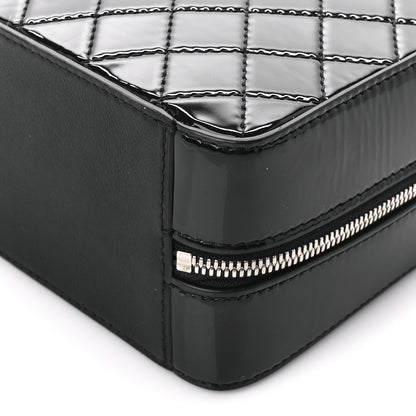 Chanel Patent Quilted Travel Kit Vanity Case Black 10 of 11