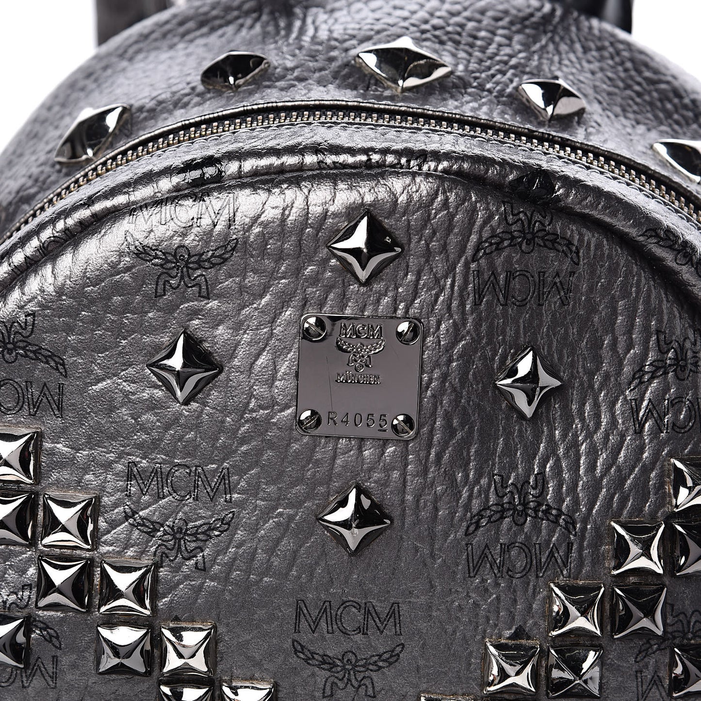 Metallic Visetos Small Stark M Backpack Silver Black