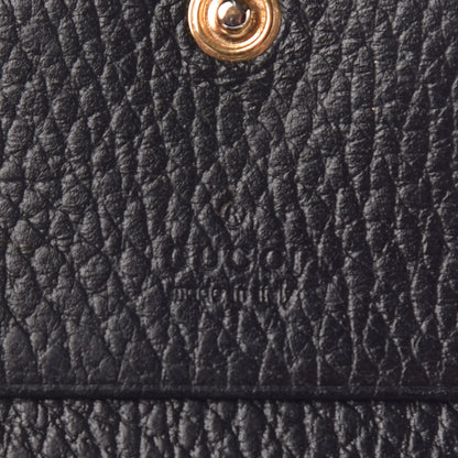 Gucci Pebbled Calfskin GG Marmont Card Case Black 6 of 6