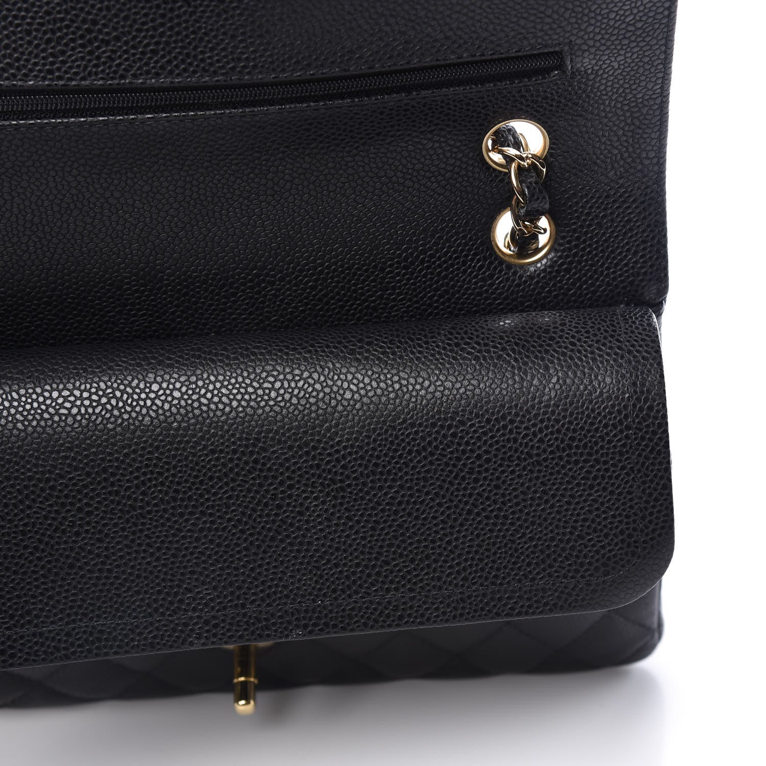 Chanel Caviar Quilted Medium Double Flap Black 15 of 22