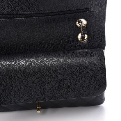 Chanel Caviar Quilted Medium Double Flap Black 15 of 22