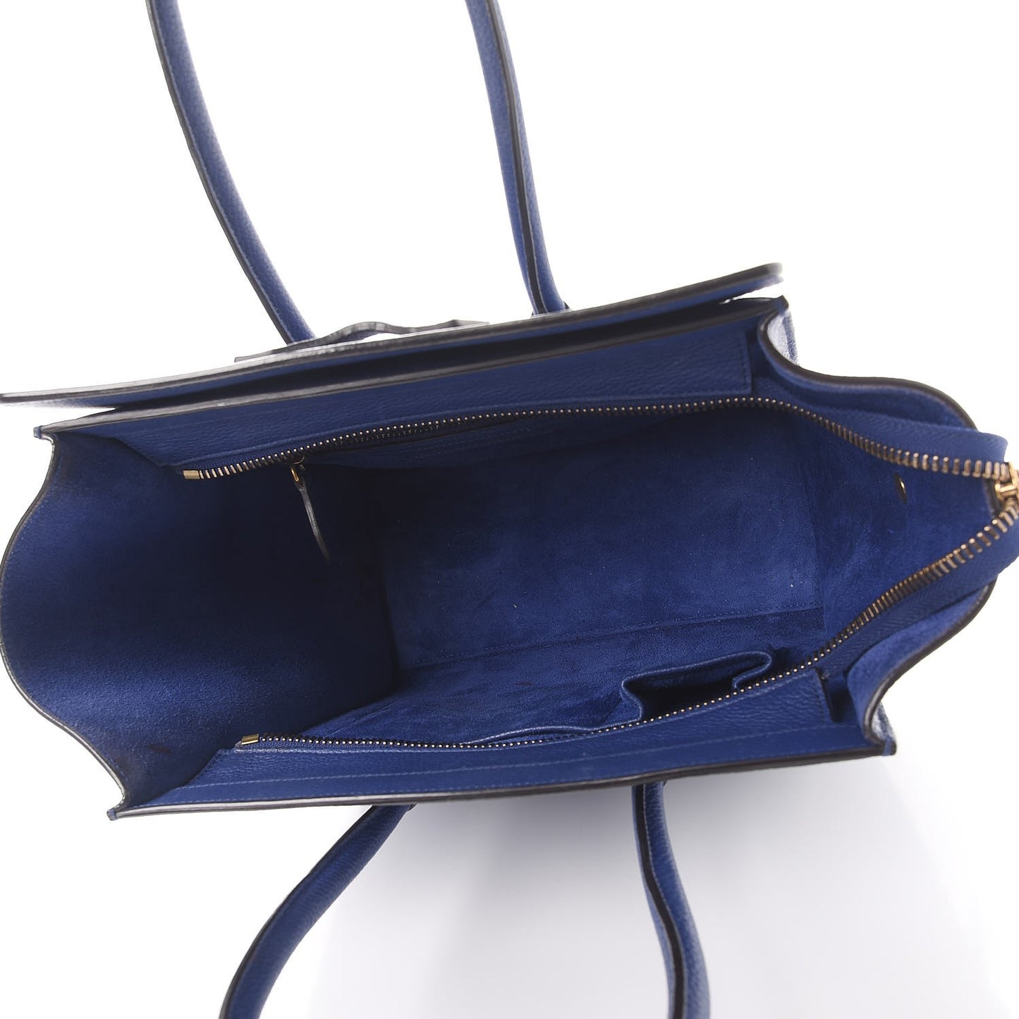 Drummed Calfskin Micro Luggage Indigo