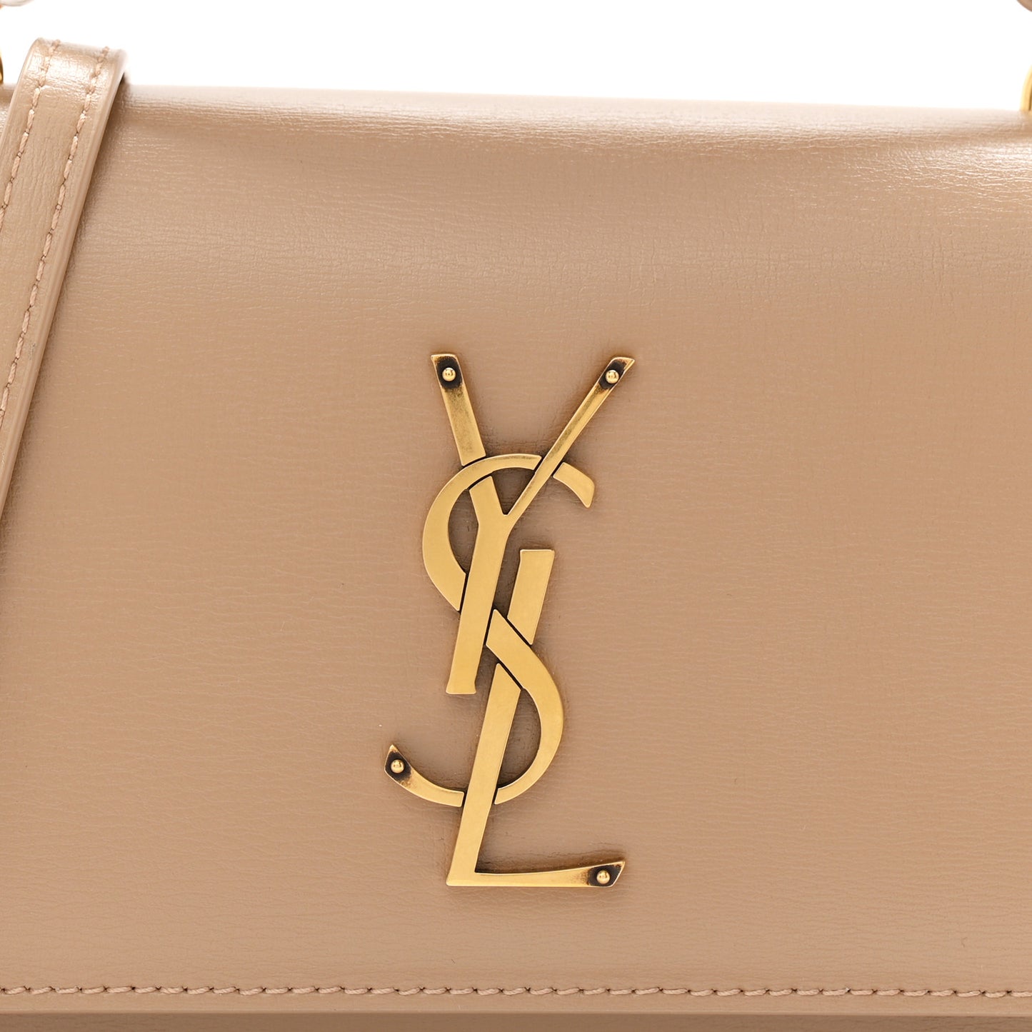 Calfskin Monogram Sunset Chain Wallet Dark Toffee