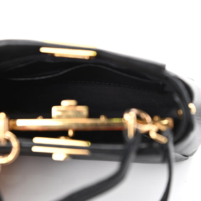 Fendi Nappa Micro Peekaboo Iconic Satchel Black 6 of 9