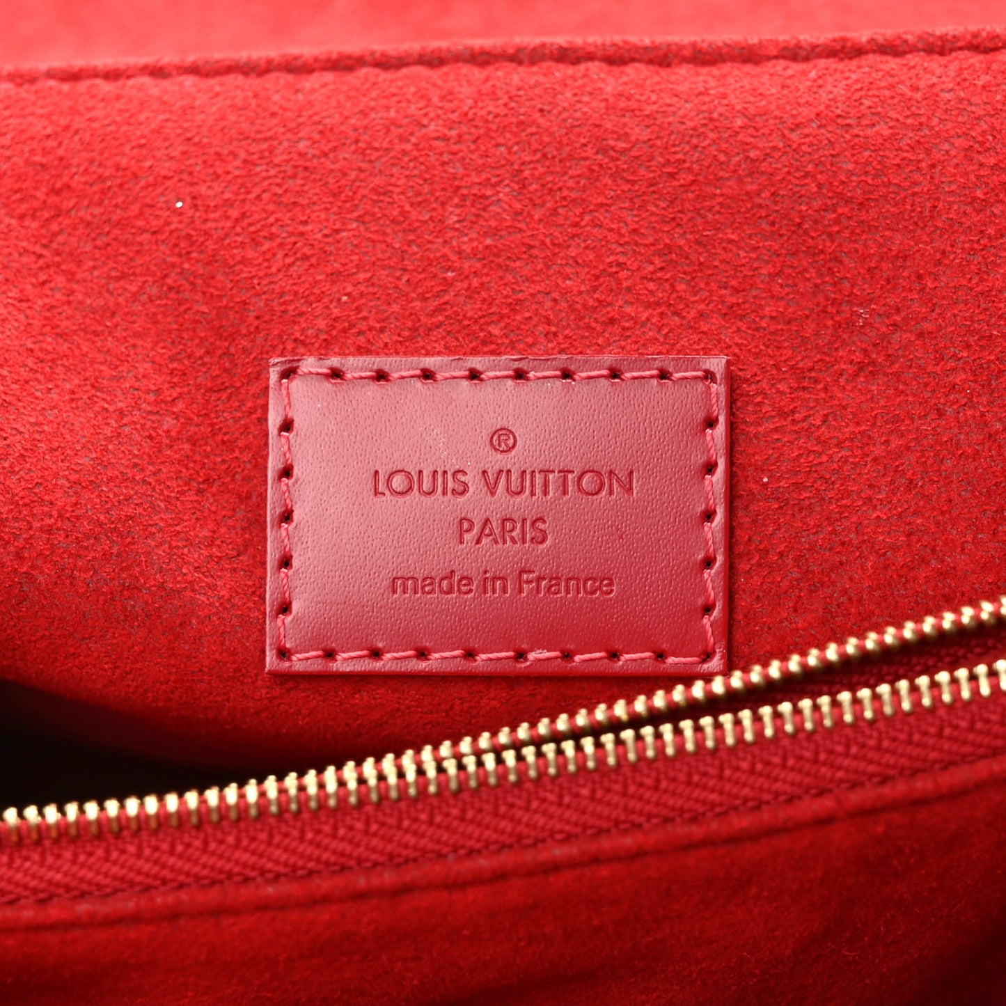Damier Ebene Caissa Clutch Cherry