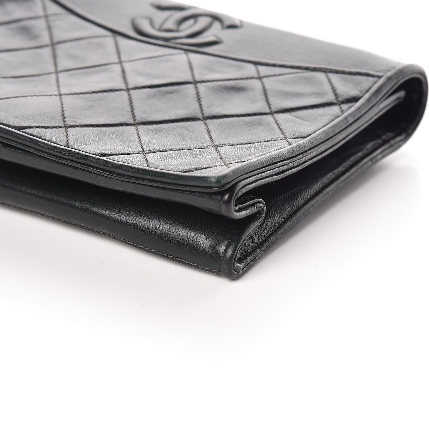 Lambskin Quilted Small Single Flap Black