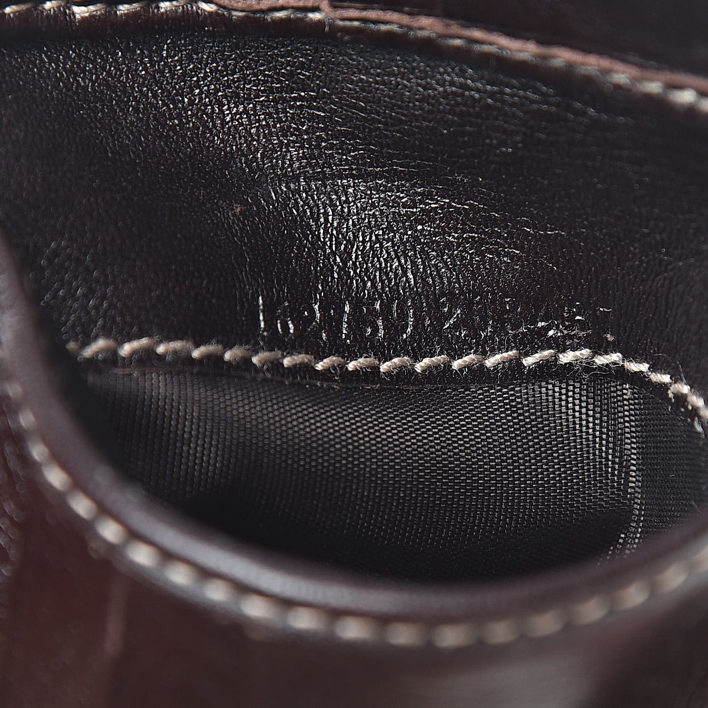 Calfskin Compact Britt Wallet Dark Brown