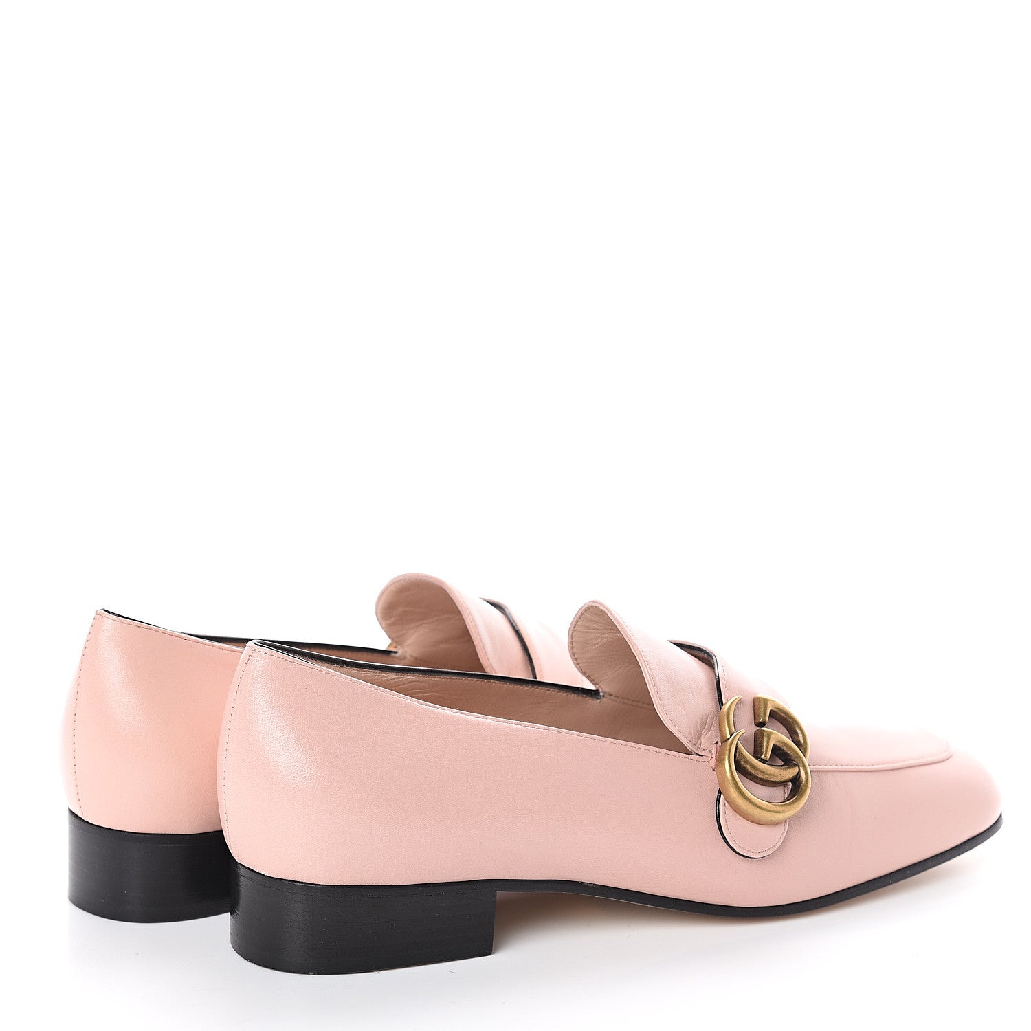 Gucci Malaga Kid Womens GG Marmont Loafers 37.5 Perfect Pink 4 of 7