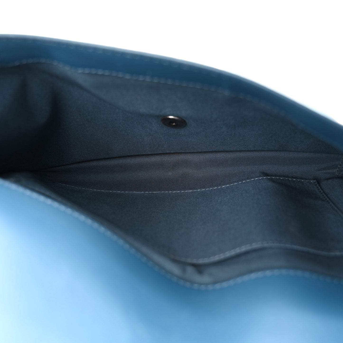 Lambskin Quilted Large Natural CC Flap Navy