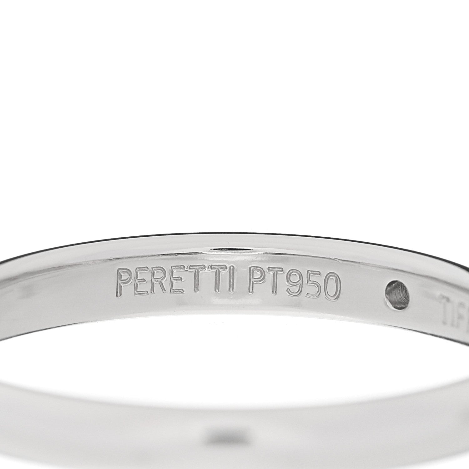 Tiffany Platinum Diamond Elsa Peretti Band Ring 56 7.5 5 of 5