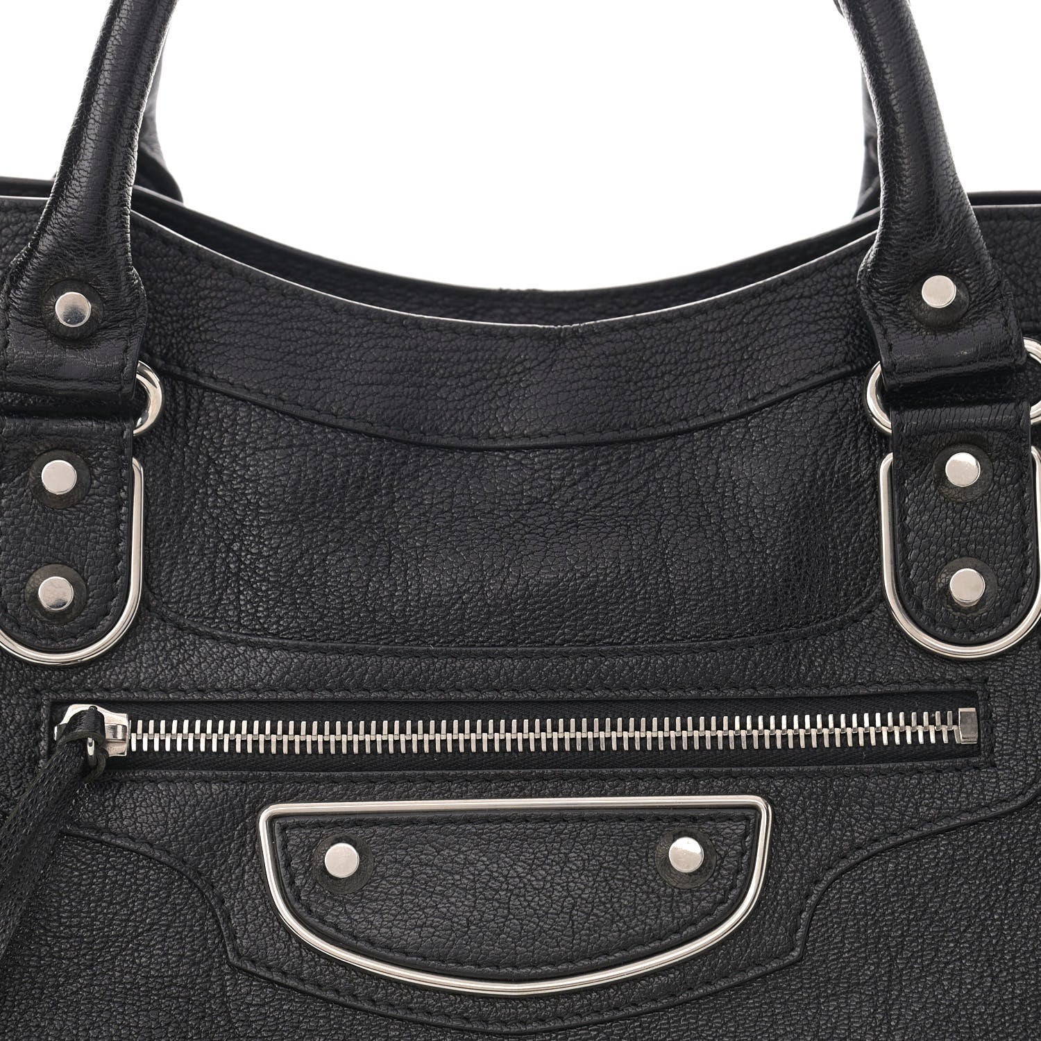 Balenciaga Chevre Silver Metallic Edge Hardware City Black 8 of 10