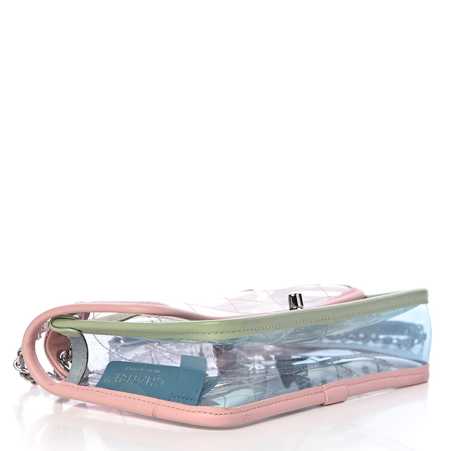 Chanel Lambskin PVC Quilted Mini Coco Splash Flap Blue Green 4 of 12