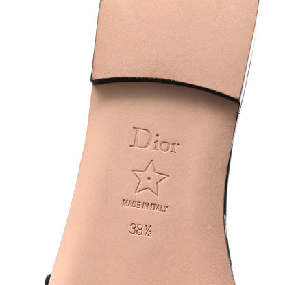 Christian Dior Canvas Mizza Embroidered Dway Mules Slide Sandals 38.5 Ocean 7 of 10