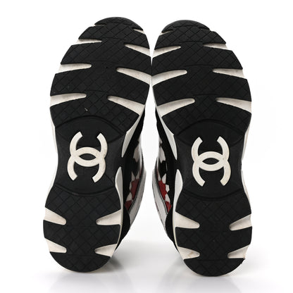 Chanel Vinyl Calfskin Suede Womens CC Sneakers 36.5 Multicolor 6 of 10