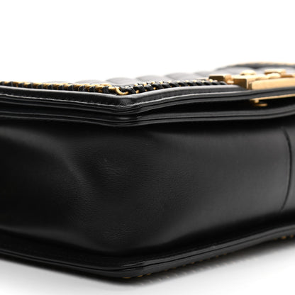Chanel Lambskin Quilted Medium Top Handle Boy Flap Black 9 of 12