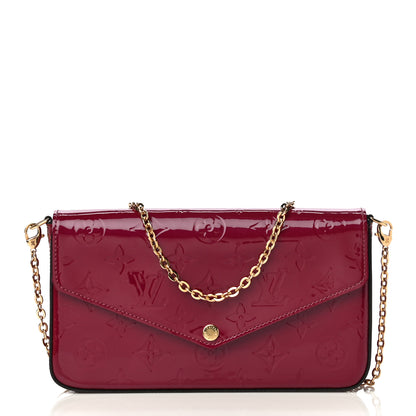 Louis Vuitton Vernis Felicie Chain Wallet Magenta 3 of 14
