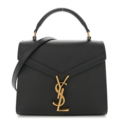 Saint Laurent Grain de Poudre Mini Classic Monogram Cassandra Top Handle Black 1 of 12