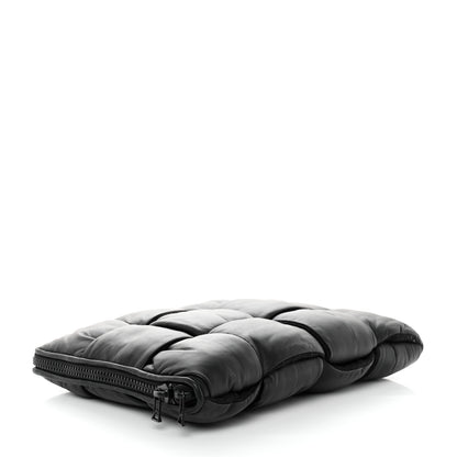 Bottega Veneta Calfskin Maxi Intrecciato Puffy Laptop Pouch Black 3 of 9