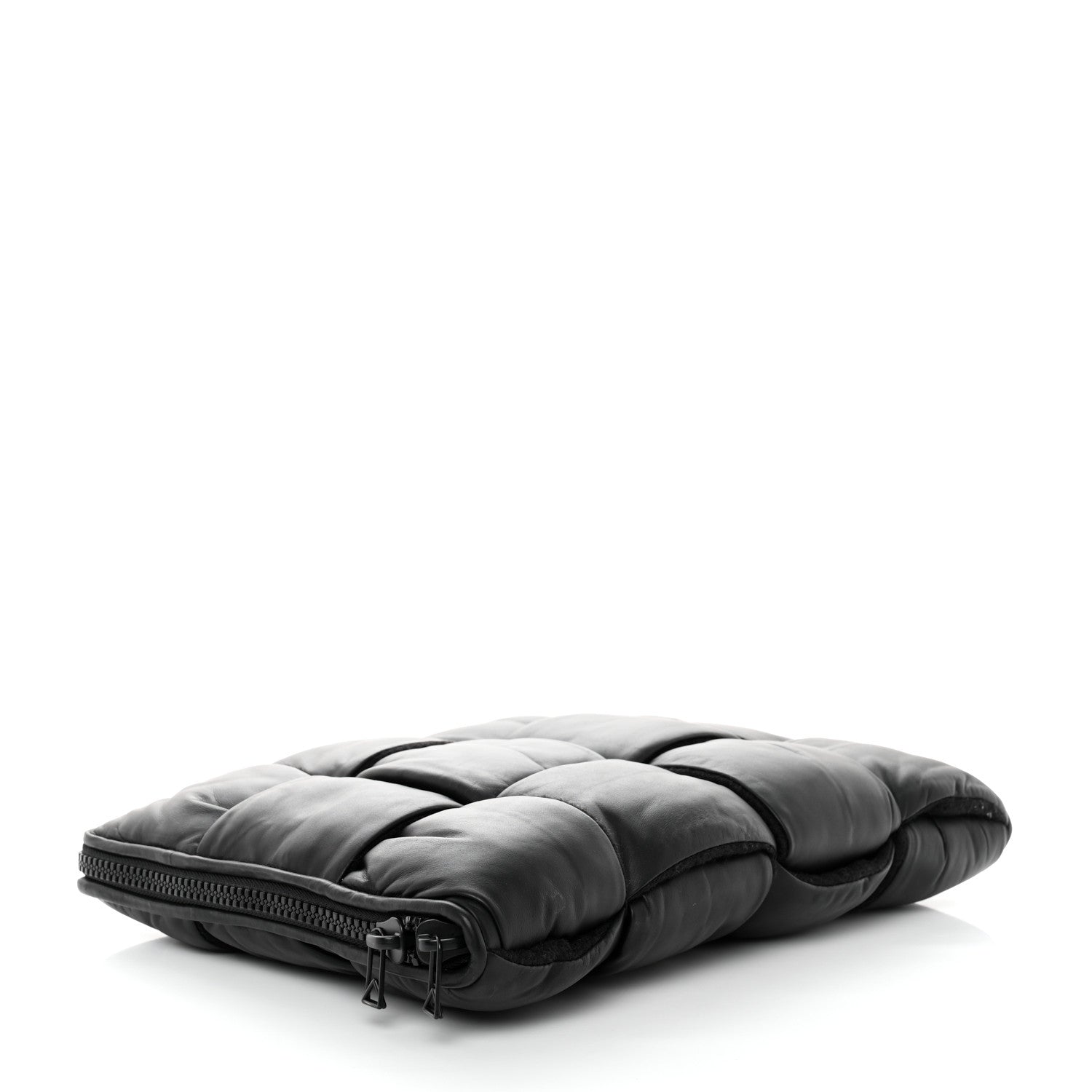 Bottega Veneta Calfskin Maxi Intrecciato Puffy Laptop Pouch Black 3 of 9