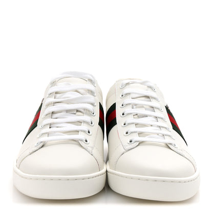 Gucci Calfskin Web Embroidered Womens Ace Sneakers 39 White 3 of 10