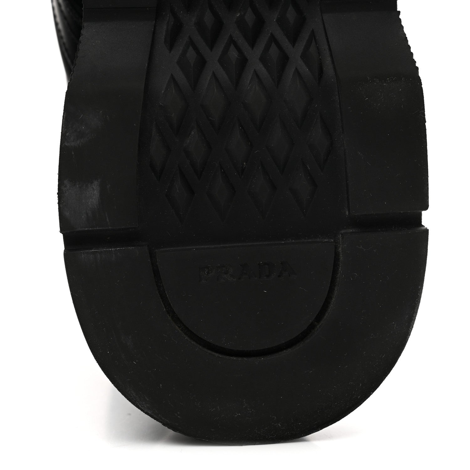 Prada Spazzolato Rois Re-Nylon Metal Triangle Logo Mens 40mm Combat Boots 10 Black 7 of 9