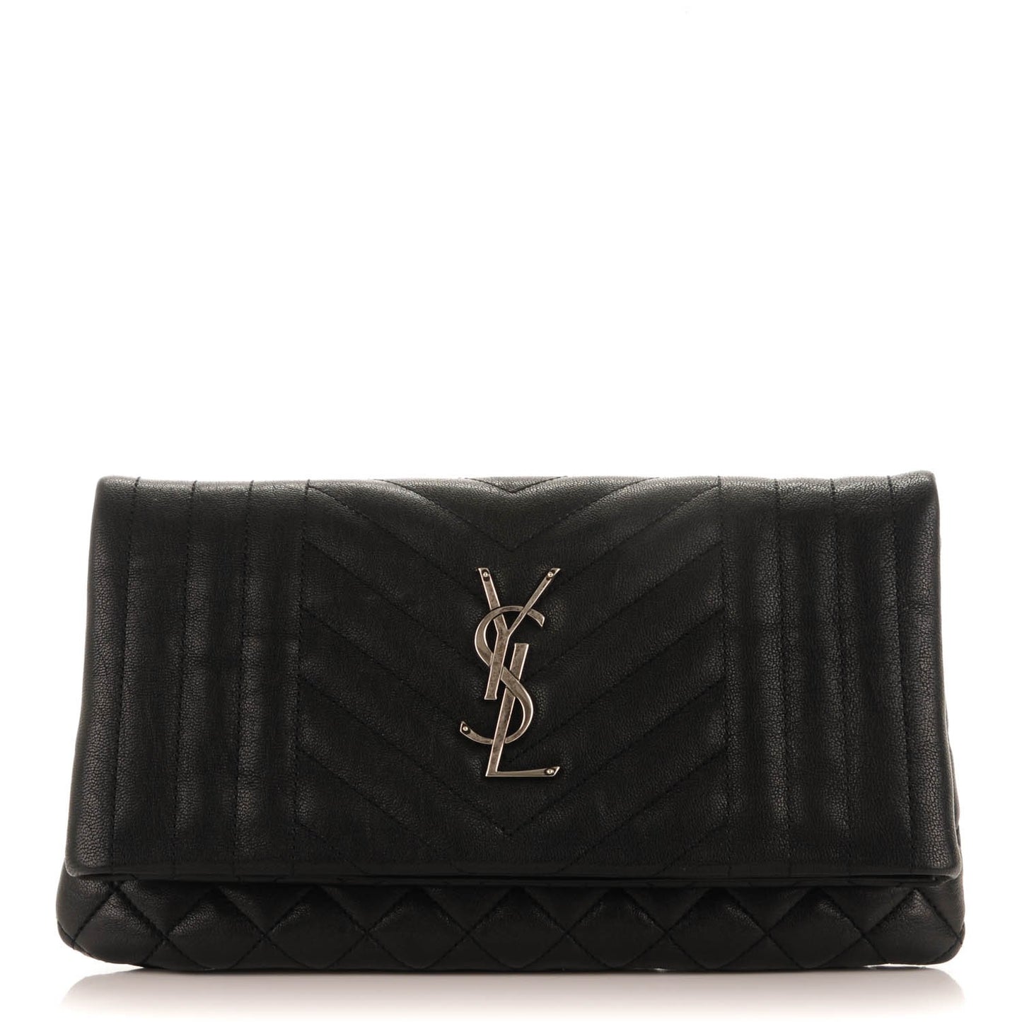 Calfskin Tri-quilt Monogram West Hollywood Clutch Black