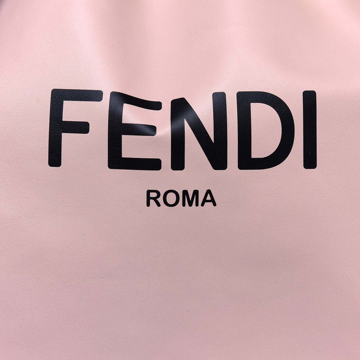 Fendi Soft Nappa Logo Medium Drawstring Pouch Bag Rosa Quarzo Black 8 of 12