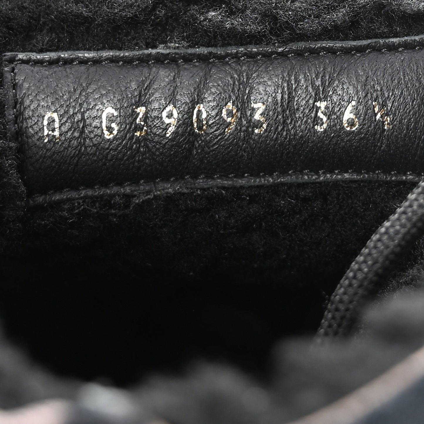 Lambskin Shearling Canvas CC Lace Up Boots 36.5 Black Gold