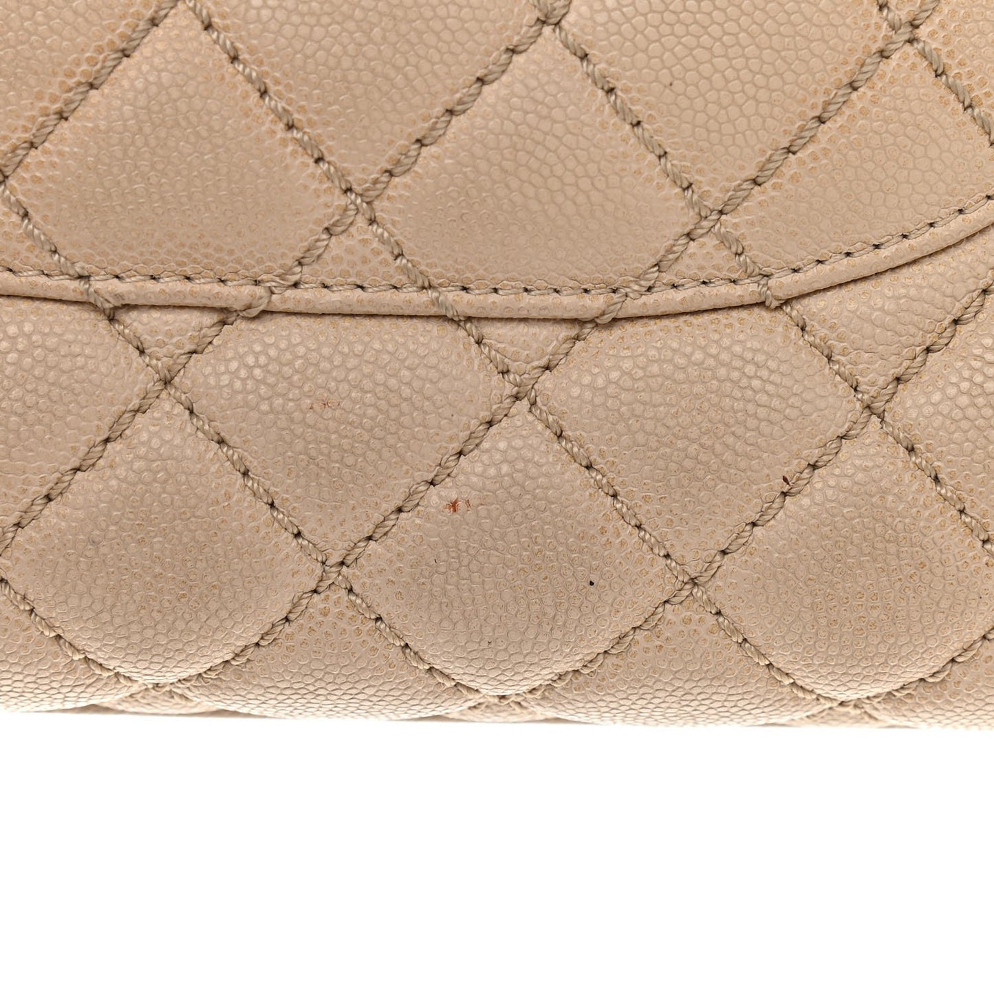 Caviar Quilted Medium Coco Handle Flap Light Beige